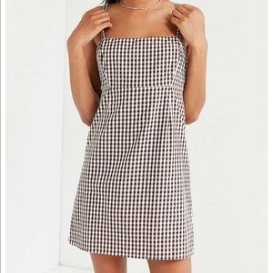 Urban Outfitters Cooperative Brown Gingham Dress